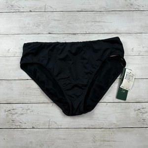 Ralph Lauren Women's Black Solids Swim Bottom Size 14 NWT